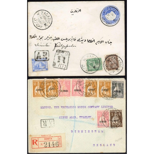 254 - AFRICA - (WEST, SOUTH, EAST & NORTH) - PRE WWII COVERS (+ AZORES & INDIAN OCEAN): 1896-1940 group of... 