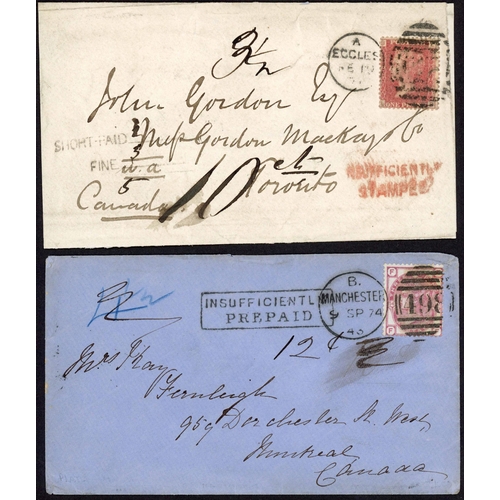 341 - G.B. UNDERPAID 1d/3d MAIL INC. RARE 'ON BOARD' 