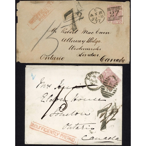 344 - FULL CANADIAN QV U.P.U.-MEMBERSHIP PERIOD - UNDERPAID MAIL WITH IRISH/LIVERPOOL H.S. 