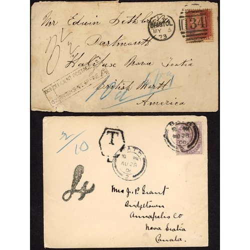 359 - NOVA SCOTIA - INGOING UNPAID/UNDER-FRANKED MAIL FROM G.B. INC. N.S. H.S. 