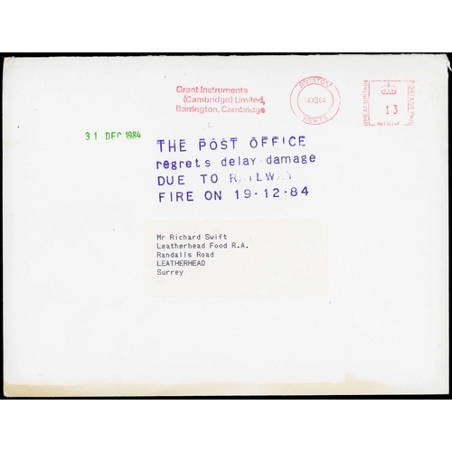 372 - RAILWAY DISASTER MAIL - GREAT BRITAIN/SWEDEN/PORTUGAL/HOLLAND/USA: 1954-84 collection on leaves inc.... 