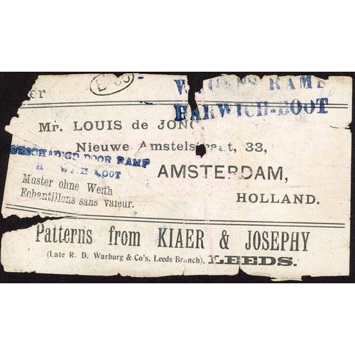 393 - SHIP WRECK MAIL - HOOK OF HOLLAND - WRECK OF THE SS  BERLIN: Pair of PC and a large Parcel address l... 