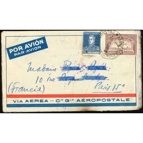 426 - AIR CRASH MAIL - MADAGASCAR/ARGENTINA/FRANCE/G.B.: 1930 env. ex Madagascar to France retrieved from ... 