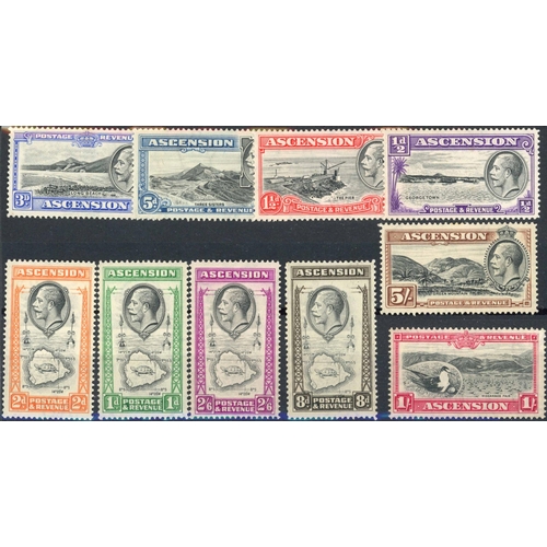 44 - SMALL QV/KGV MINT LOT - ASCENSION, GRENADA, LEEWARD ISLANDS: Trio of lightly mounted mint/unmounted ... 