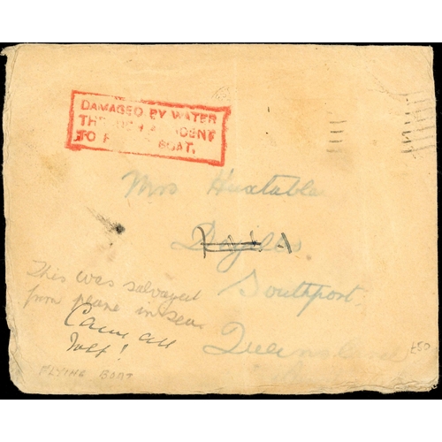 444 - AIR CRASH MAIL - 1938 'CALPURNIA' CRASH COVER GROUP: Five covers ex UK carried on the Imperial Airwa... 