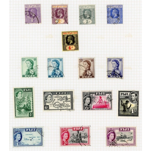 47 - SMALL SINGLE COUNTRY RANGES housed in 2 albums & folder. Useful mint & used QV-early QEII issues to ... 