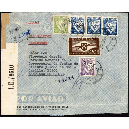 486 - ARGENTINA/BRAZIL/COLOMBIA - WWII MAIL TO/FROM EUROPE - BY ROUTE 9 OR BY ROUTE 10: 1942-43 covers ill... 