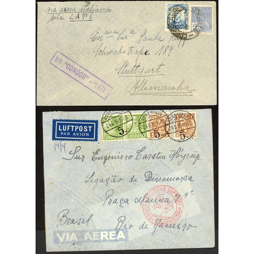 487 - MAINLY LATI FORERUNNERS - PANAGRA, DLH, ETC.: 1935-41 range of covers inc. Dec. 1940 air mail env. B... 