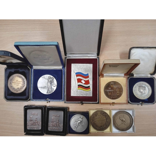 509 - PHILATELIC MEDALS: A small box containing a group of medals from societies or shows for displays or ... 