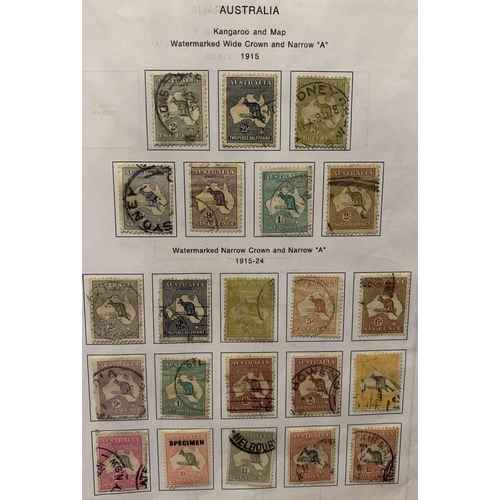 640 - MINT & USED COLLECTION ON PRINTED PAGES: Binder with a mixed mint & used (mostly) collection c.1913-... 