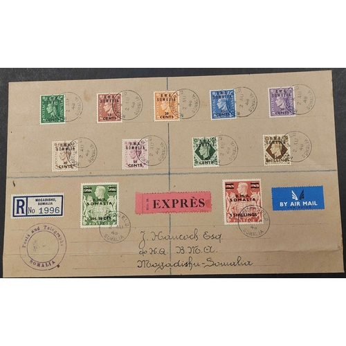 690 - 1941-1950 COVER COLLECTION INC. O.A.S., P.O.W., & FDCs, ETC: Binder housing a collection of covers i... 