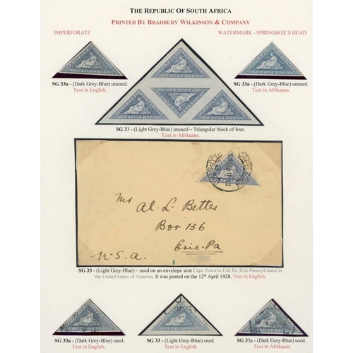 739 - MISCELLANY INC. 1d & 4d WOODBLOCK PRESENTATION PROOFS, 1926/27 SA/SWA TRIANGULARS, 2003 150th ANNIV.... 