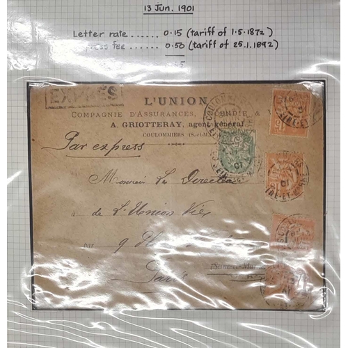 825 - 'EXPRESS' MAIL COLLECTION: Presented on display pages, a c.1900-1989 collection displaying a wide ra... 