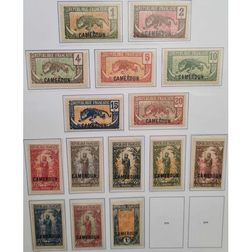 836 - CAMEROON COLLECTION, 1915-90: Four binders with printed pages holding ranges/sets both in mint & use... 