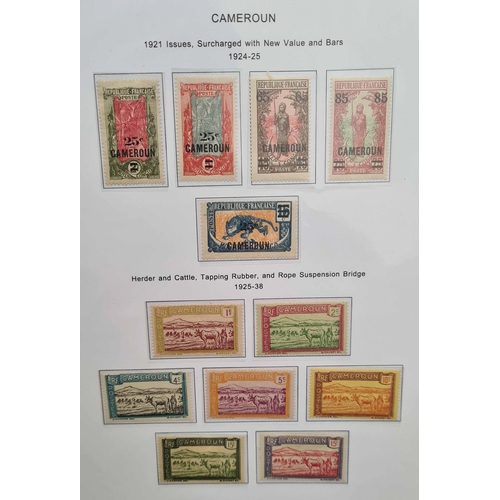 836 - CAMEROON COLLECTION, 1915-90: Four binders with printed pages holding ranges/sets both in mint & use... 