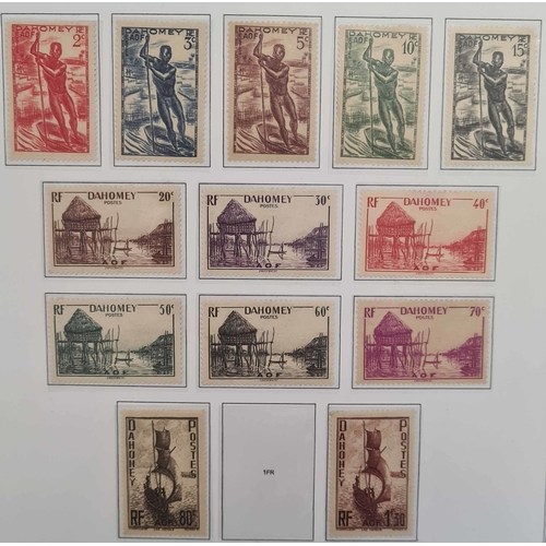 844 - FRENCH WEST AFRICA COLLECTION: Eight cartons holding 33 binders (some sparsely filled) with printed ... 