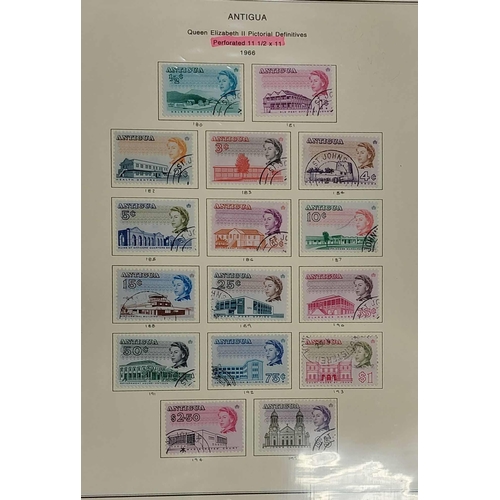 86 - BRITISH WEST INDIES QV TO EARLY QEII: Mostly used collection with some mint displayed on pre-printed... 