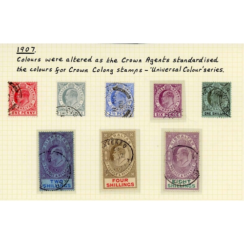 875 - 1906 CHANGE OF COLOUR SET: Used set (ex ½d blue-green). (SG 67-74 cat £848). (8)