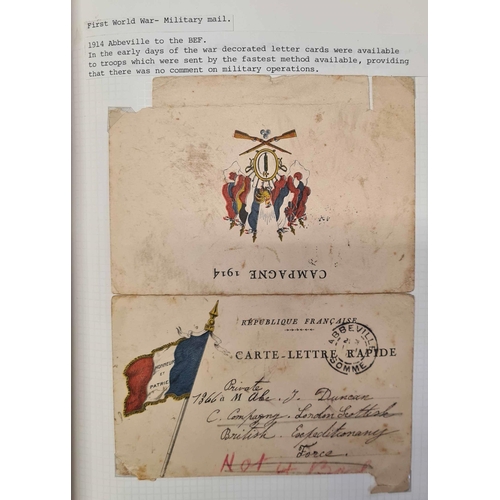 219 - FRENCH ARMY: Binder with collection of covers & cards with French numbered 'Tresor et Postes' date-s... 