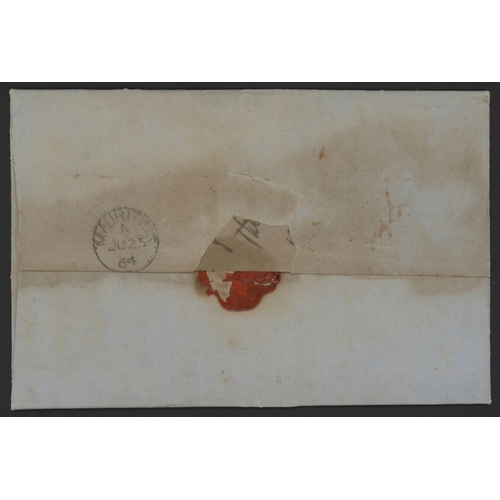 100 - CAPE OF GOOD HOPE (PORT ELIZABETH) COVER TO PORT LOUIS WITH RED 