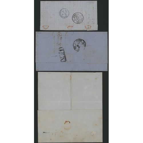 147 - TO REUNION - 4d OR 8d RATE COVERS TO ST. DENIS ALL WITH DIFFERENT FRANKINGS; 6 Oct. 1863 E from Port... 