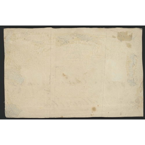 156 - EXTRAORDINARY GB 1d BLACK MULREADY FRONT ADDRESSED TO MAURITIUS; c.1840 usage of a 1d Black Mulready... 