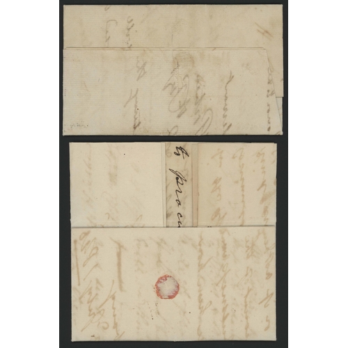 166 - EARLY PAIR OF 4d-RATE COVERS FROM MAHEBOURG TO PORT LOUIS - 