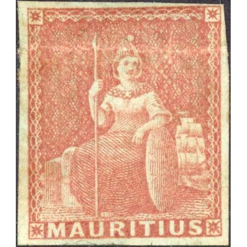 313 - THE RARE (9d) DULL MAGENTA: A good margined mint example, part gum. Horizontal crease and small stai... 