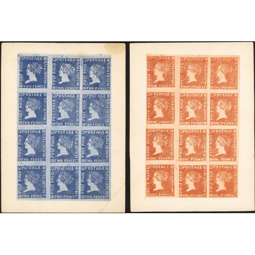 324 - 2d DEEP BLUE - POSITION 2 - PLUS REPRODUCTION SHEETS: A neatly cancelled example leaving profile cle... 