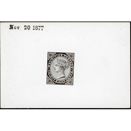 366 - 1877 30c DIE PROOF on white glazed card (91 x 60 mm), dated 