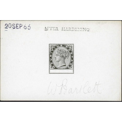 371 - 1883 16c DIE PROOF of the vignette plate without value on white glazed card (91 x 60 mm) dated 