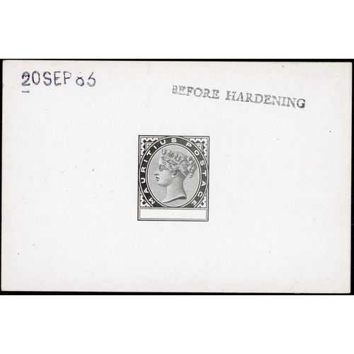 372 - 1883 16c DIE PROOF of the vignette plate with value on white glazed card (91 x 60 mm) dated 