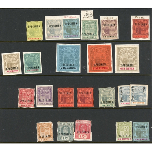 395 - 1900-05 INTERESTING GROUP OF SPECIMEN OVERPRINTS - SOME EX DE LA RUE inc. 1900-05 values to 5r on pi... 