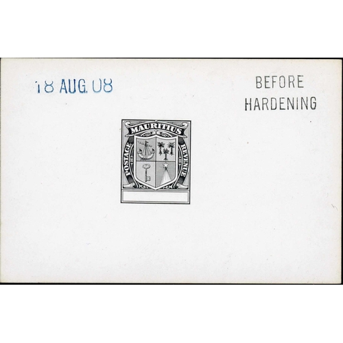 402 - 1908 DIE PROOF on white glazed card (91 x 60 mm) of the vignette plate dated 