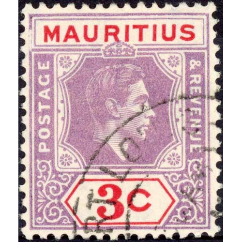 424 - 1938 3c REDDISH PURPLE & SCARLET: A fine used example clearly showing 