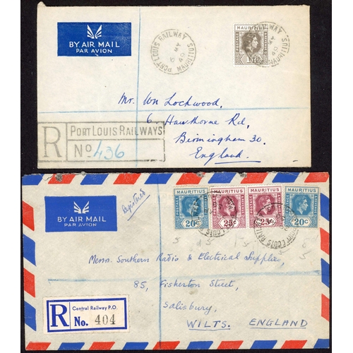 435 - 1937-54 REGISTERED & CENSORED COVERS TO UK with an interesting range of colourful frankings mostly o... 