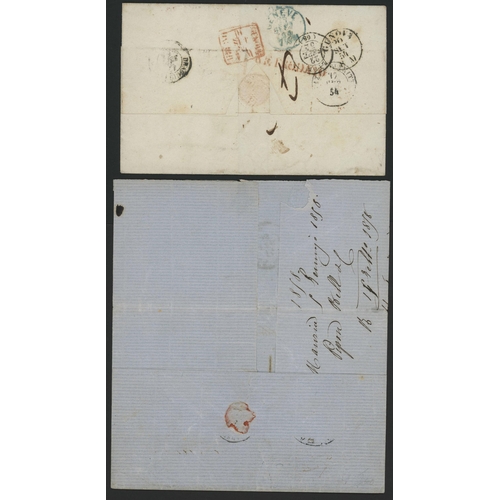 89 - ITALIAN STATES/SWITZERLAND - UNPAID MAIL FROM PORT LOUIS VIA ADEN/CEYLON: 22 July 1854 E from Maurit... 