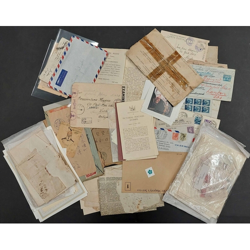 637 - COLLECTOR'S CLEAR OUT: Mostly diverse Postal History items, GB and Worldwide in small box; 18th Cent... 