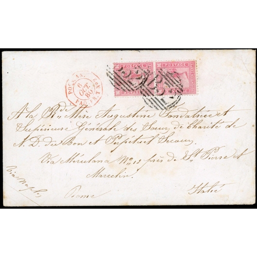 150 - LATER QV CENTS COVERS TO ITALY/GB FRANCE INC. GIANT COMMERCIAL FRANKING, ETC.; 1880/94 covers inc. 1... 