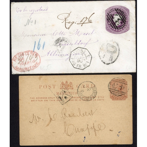 188 - VILLAGE OVAL NUMERALS - Nos. 26 TO 43 - LOCAL POSTAL STATIONERY PCs, REGD., OVERSEAS MAIL, ETC.; 187... 