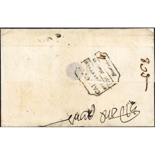 91 - PACKET LETTER TO INDIA BY US STEAMER & RETURNED 