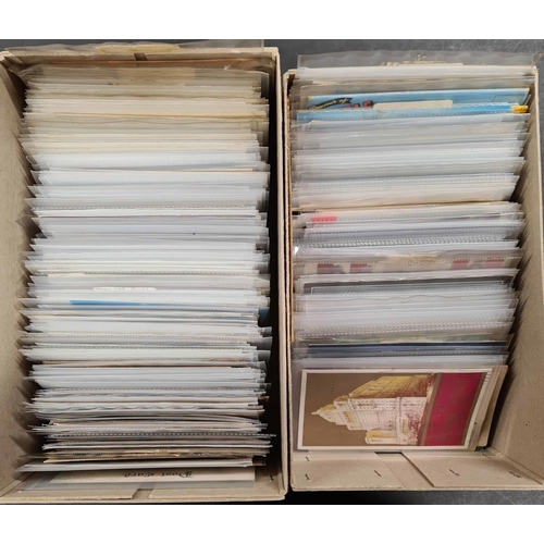 856 - PICTURE POSTCARDS: Two shoeboxes containing an ex-dealer's stock of mainly unused cards 1900s-1950s ... 