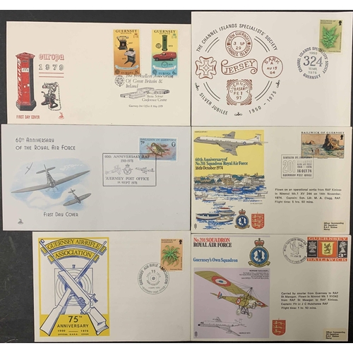 906 - CHANNEL ISLANDS POSTAL HISTORY: Accumulation of Guernsey, Jersey, Herm Island and Alderney modern co... 