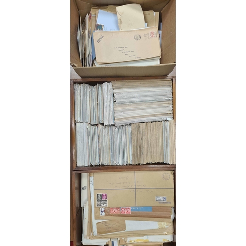 858 - 1940s-2000s COMMERCIAL COVERS ACCUMULATION: 4 cartons, 1 small box and 2 large trays of commercial c... 