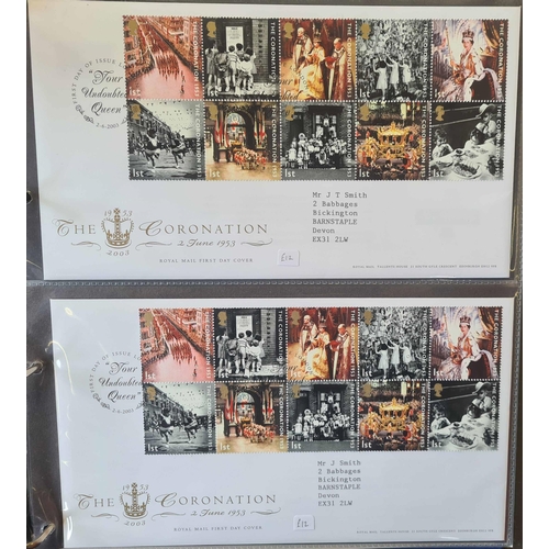 1031 - MIXTURE OF QEII PERIOD FDCs - COMMON REGIONALS, DEFINITIVES & COMMEMORATIVES: Carton with 4 binders ... 