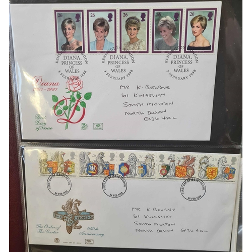 1032 - ILLUSTRATED QEII FDCs: Two cartons holding 7 Royal Mail FDC binders with a run of 1967-2008 FDCs (so... 