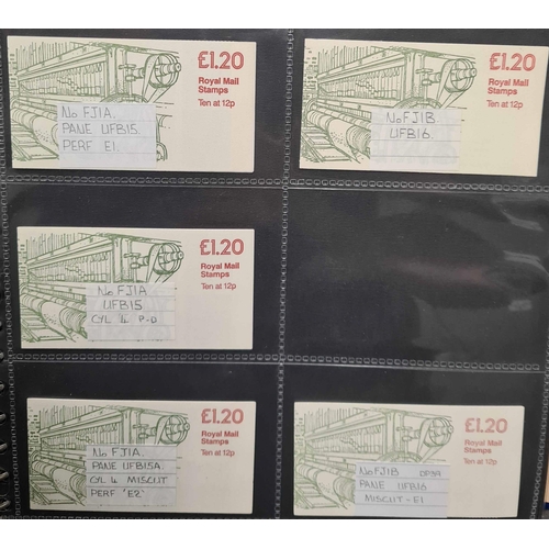 1043 - DECIMAL FOLDED BOOKLETS: Collection of Machin folded booklets in two binders. Identified by SG no., ... 