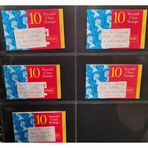 1049 - NVI DECIMAL MACHIN BOOKLETS: Binder with the collection of 1st & 2nd class Machin booklets. SG Types... 