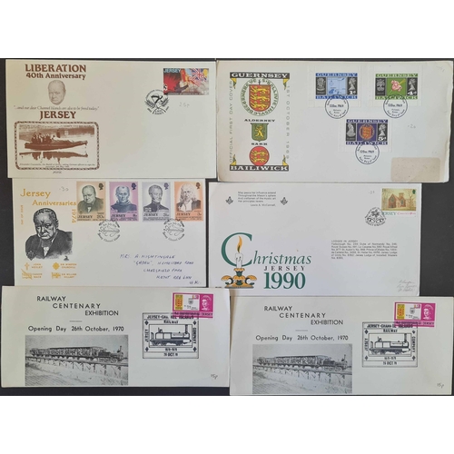 1064 - MOSTLY USED CHANNEL ISLANDS & ISLE OF MAN COLLECTION: Two cartons with 9 binders/stockbooks plus 2 h... 