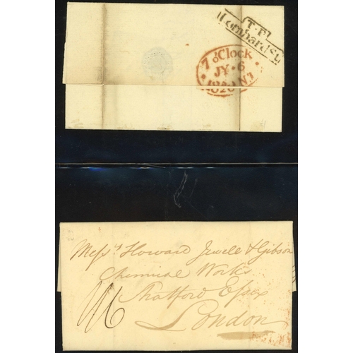 1073 - 1795-1856 RANGE PLUS PARIS BALLON MONTE LETTER SHEET: Selection inc. six Es/ELs dated between 1795-1... 